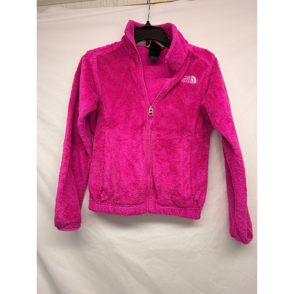 The North Face Girls Oso Fleece Jacket Pink Full Zip High Pile Size S 7/8
